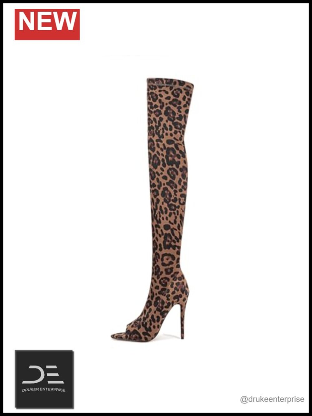 Stiletto Heel Thigh High Boots Peep Toe Stretch Over Knee Women